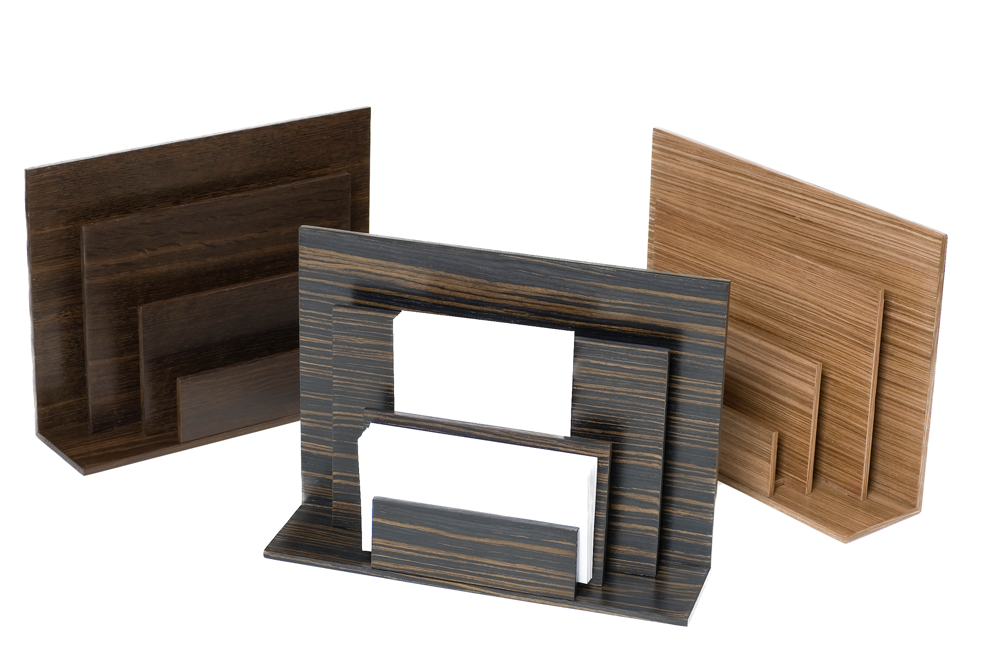 Check out these elegant Luxury Letter Holders handmade in stunning woods. These will fit in well with your luxuy desk sets and accessories. T