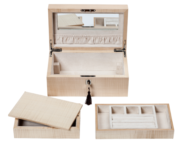 Figured Sycamore Exclusive Creations Jewellery Box