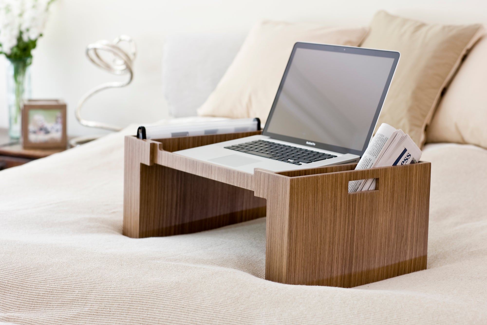 Pamper Bed Tray - Warm Walnut