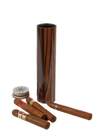 Cigar Humidifier and Match Striker - Royal Ebony Macassar - BACK IN STOCK