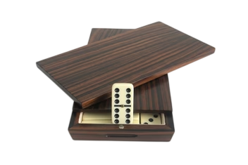 handcrafted royal ebony macassar dominoes set rare wood luxury gift UK