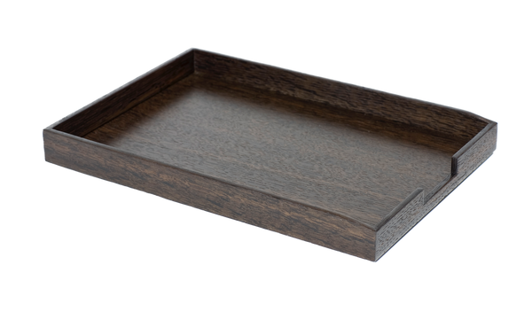 Stackable Letter Trays - Smoked Oak