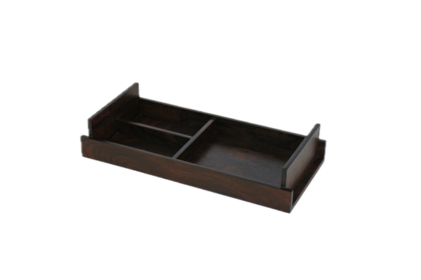 handcrafted ziricote coin tray rare wood luxury desk accessory UK