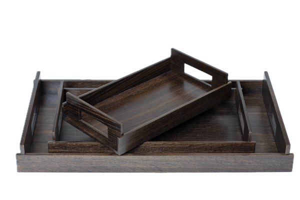 MEDIUM Wood Trays - Smoked Oak