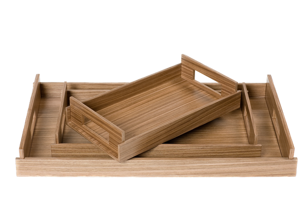 Luxury MEDIUM Wood Trays - Warm Walnut