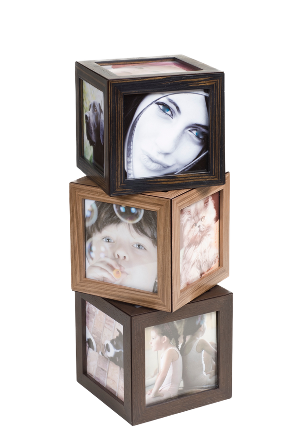 Set of THREE Large Photo Cubes