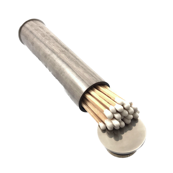 handcrafted grey figured eucalyptus wood match striker luxury gift UK