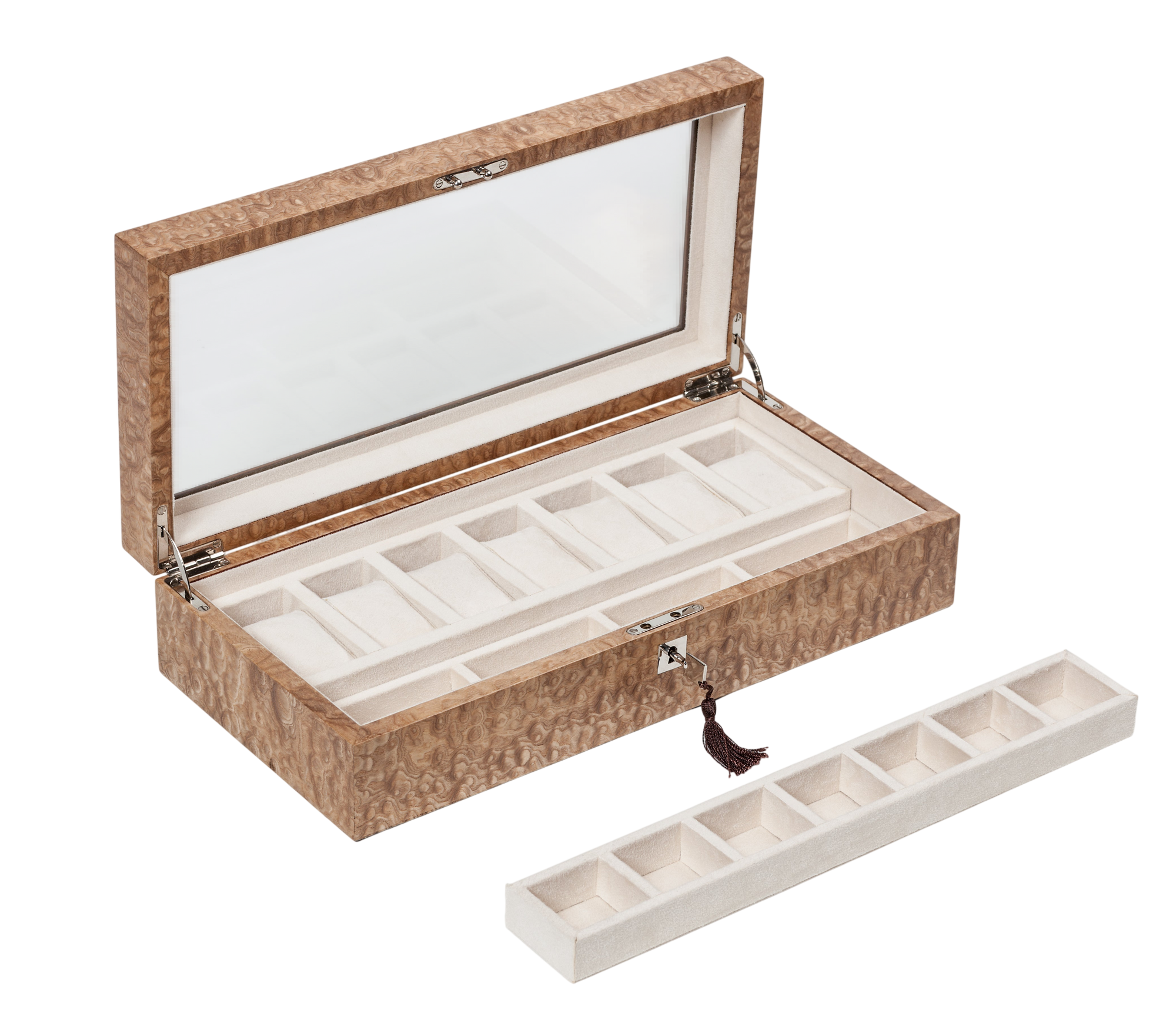 handcrafted japanese tamo ash watch box rare wood luxury gift UK
