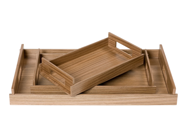 LARGE Wood Trays - Warm Walnut