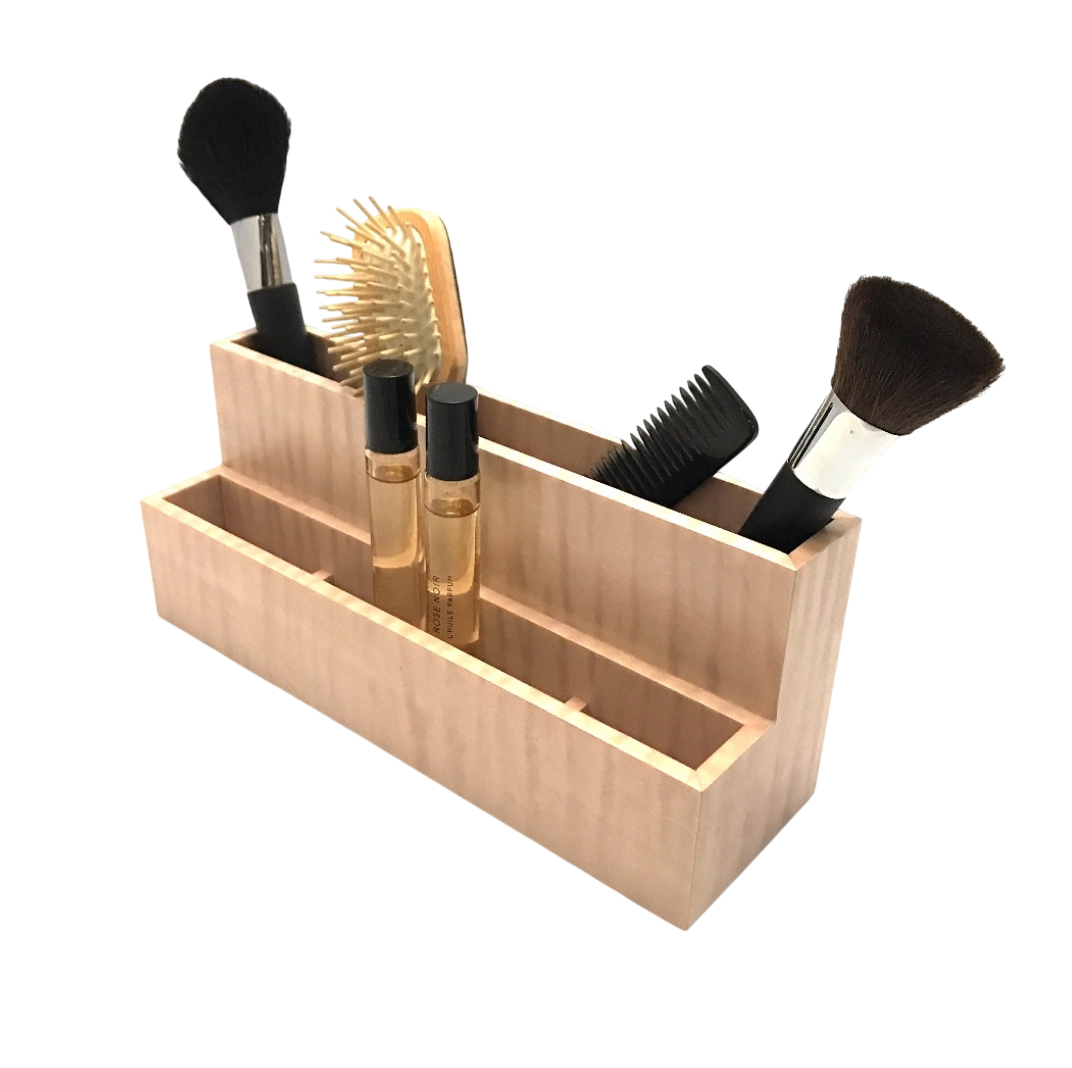 Bathroom Organiser - Blush Curly Maple