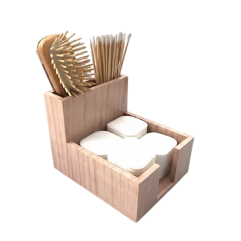 Cotton Pad Holder - Blush Curly Maple