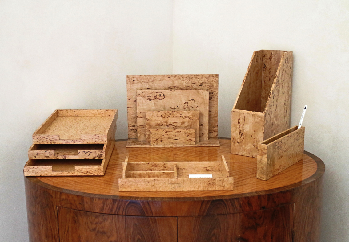 Executive Desk Accessory Displays - Choose Your Wood Type - Golden Openings